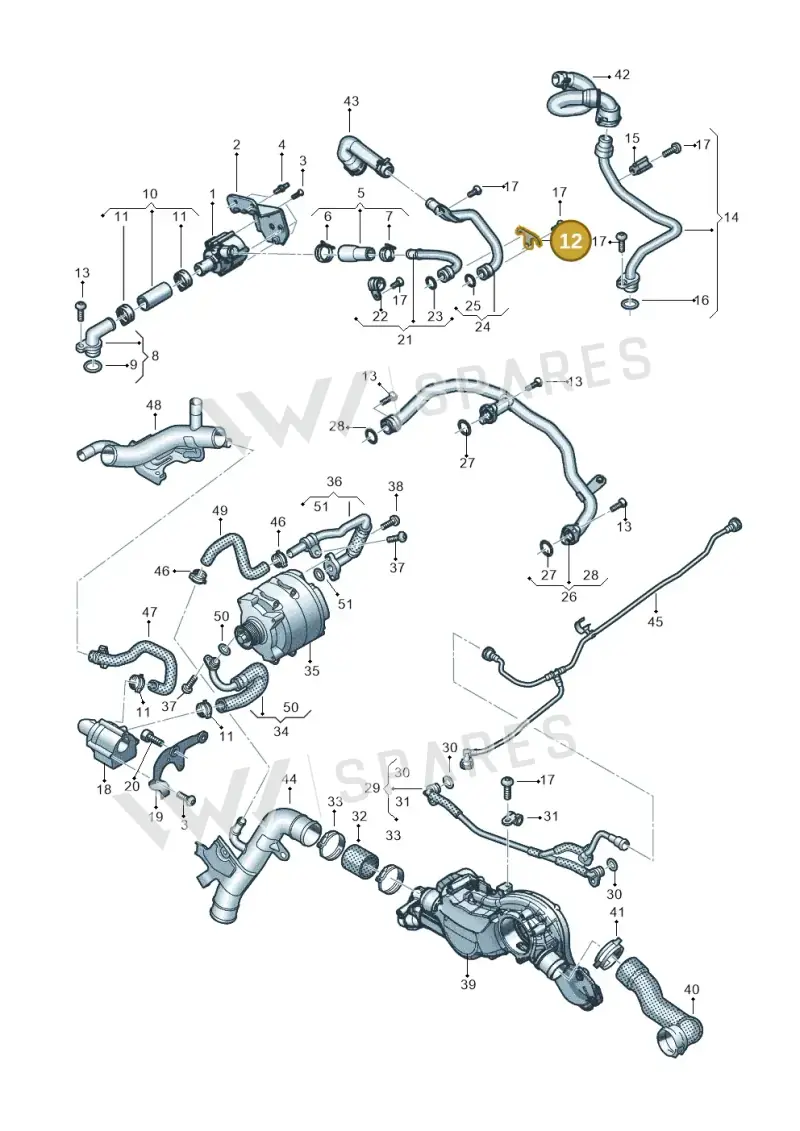 0P2121077 — Audi RS6 Avant (2019-) diagram 538121002, position 12