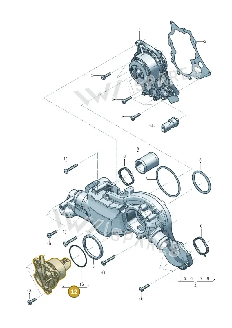 0P2121115D — Audi RS6 Avant (2019-2025) diagram 819121030, position 12