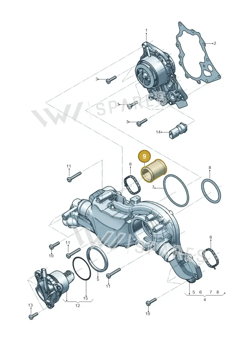 0P2121237A — Audi RS6 Avant (2019-) diagram 819121030, position 9