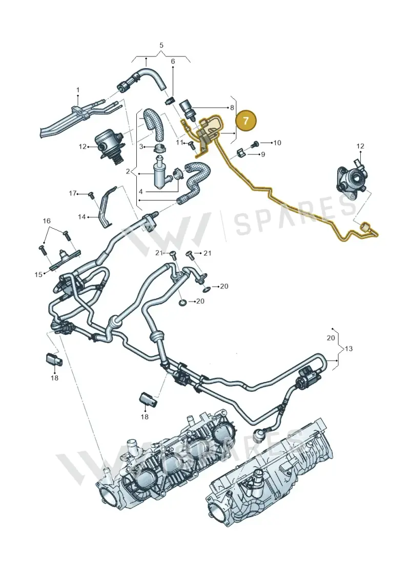0P2127503F — Audi RS6 Avant (2019-2025) diagram 537133104, position 7