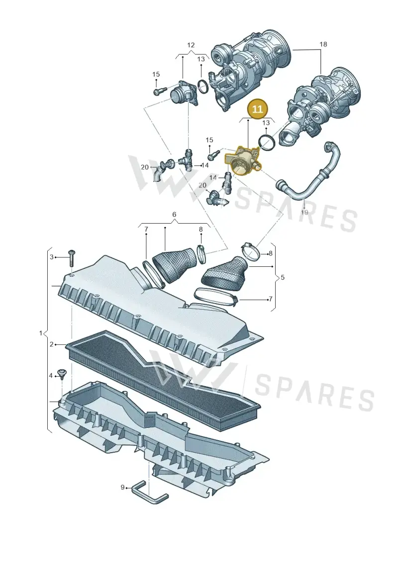 0P2129609Q — Audi RS6 Avant (2019-) diagram 537133080, position 11