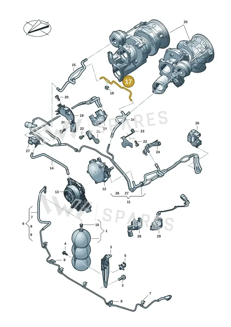 0P2131051 — Audi Q8 (2018-2025) diagram 429133086, position 17