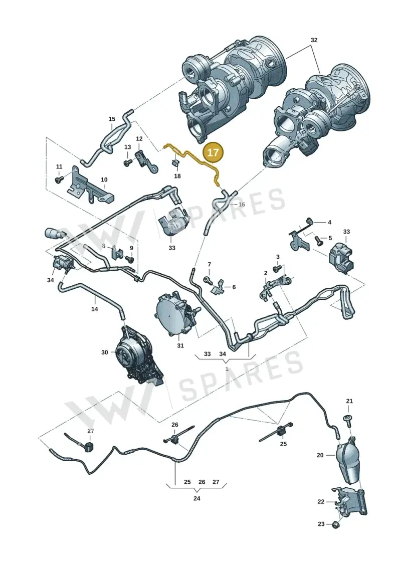 0P2131051 — Audi RS6 Avant (2019-2025) diagram 537133082, position 17