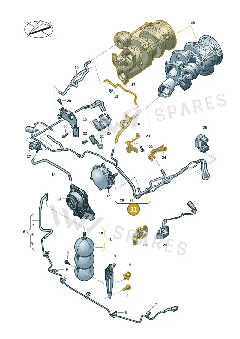 0P2131055P — Audi Q8 (2018-2025) diagram 429133086, position 11