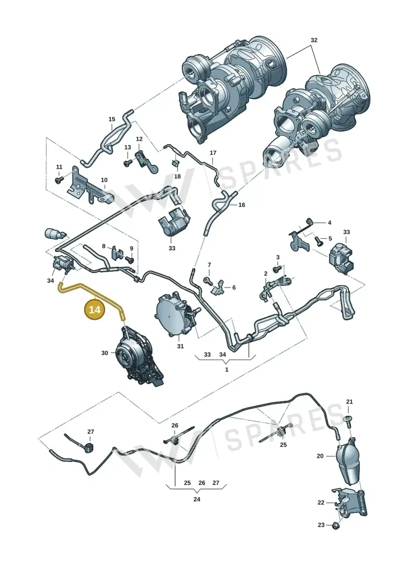 0P2131179C — Audi RS6 Avant (2019-) diagram 537133082, position 14