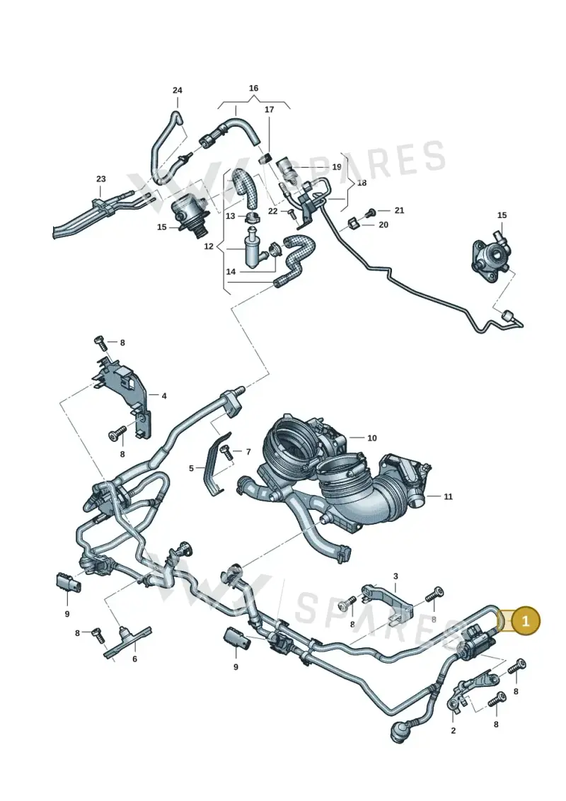 0P2133240T — Audi Q8 (2018-2025) diagram 429133084, position 1