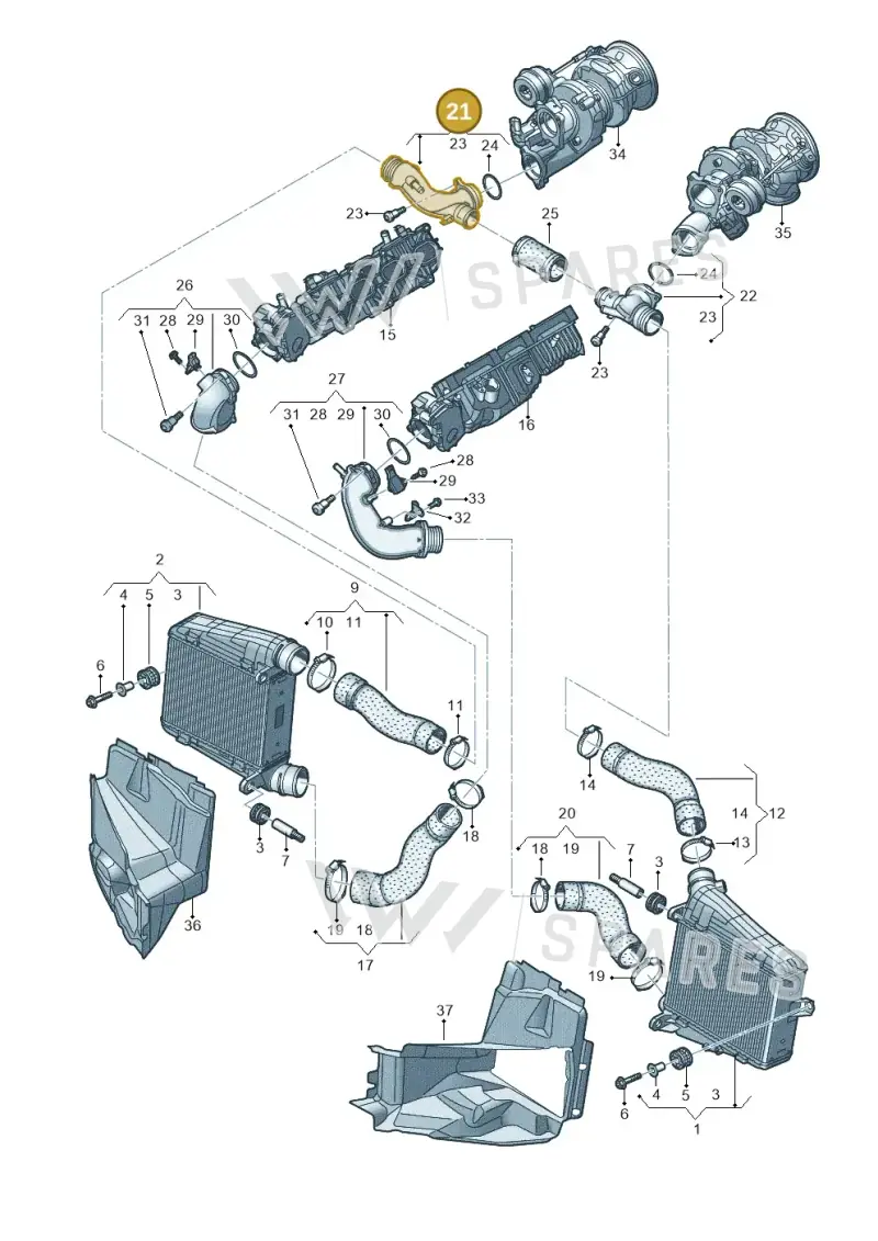 0P2145674E — Audi A8L (2017-2022) diagram 838145550, position 21