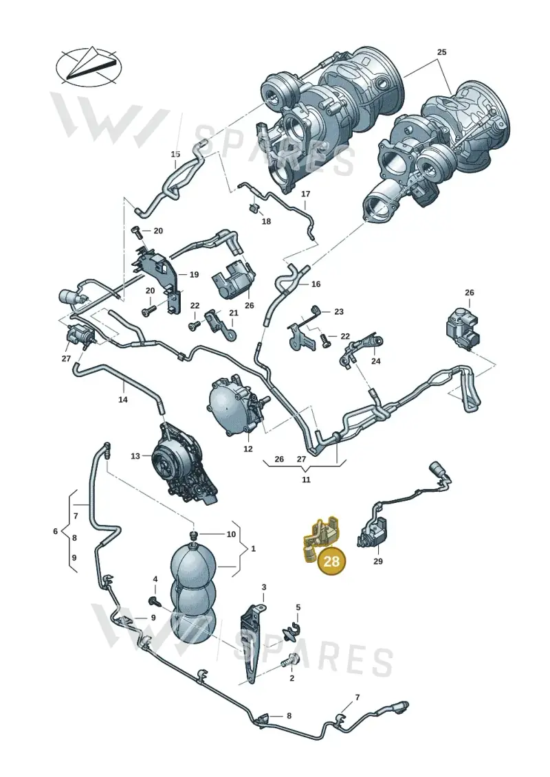 0P2198369 — Audi Q8 (2018-2025) diagram 429133086, position 28