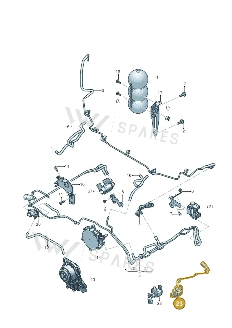 0P2198369A — Audi RS Q8 (2019-2025) diagram 819133900, position 23