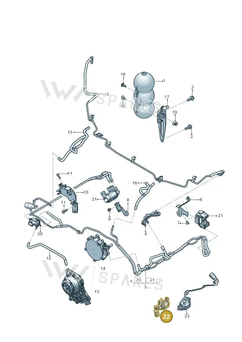 0P2198369 — Audi RS Q8 (2019-2025) diagram 819133900, position 22