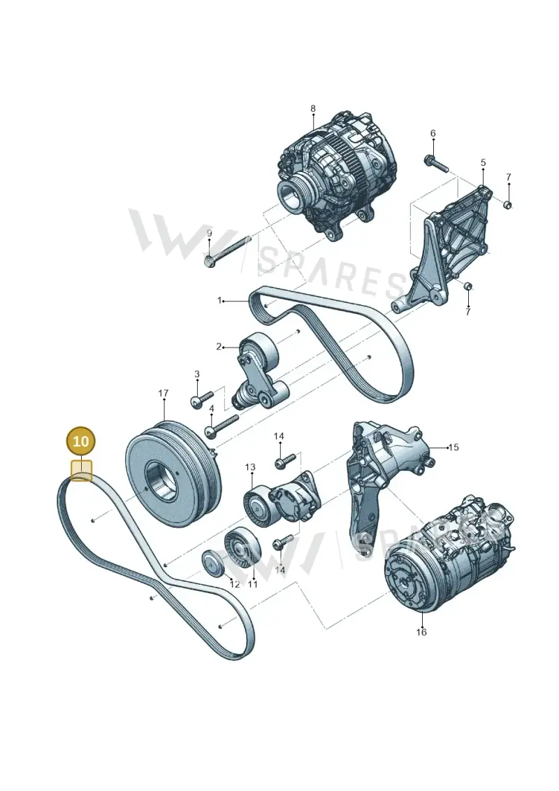 0P2260849 — Audi Q8 Quattro 3,0 (2018-) diagram 819903100, position 10
