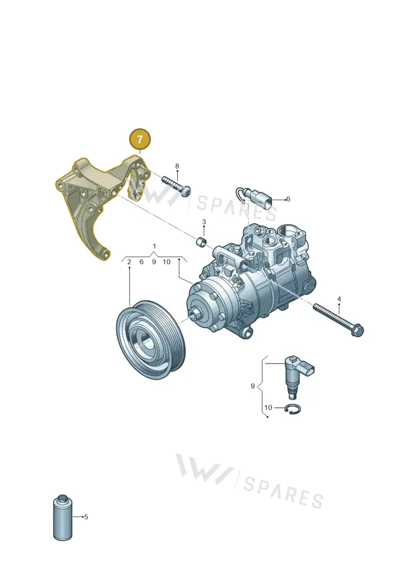 0P2260885C — Audi RS6 Avant (2019-) diagram 849260250, position 7
