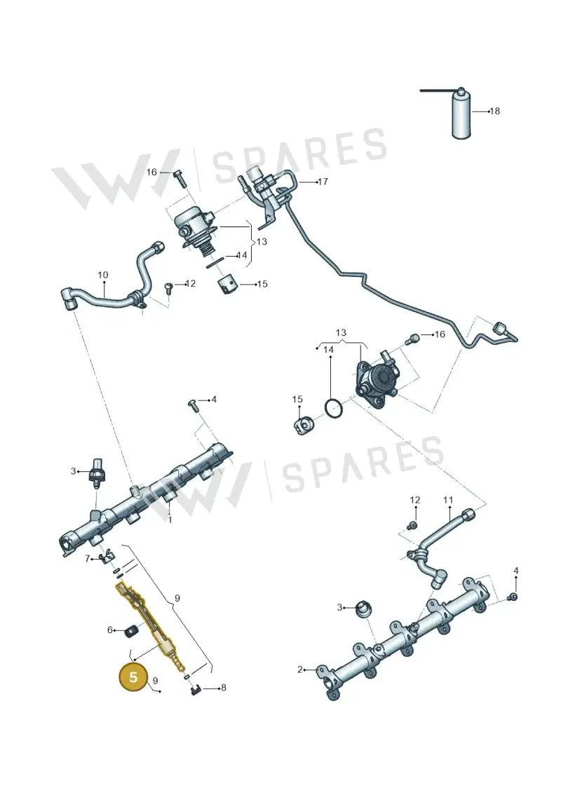 0P2906036C — Audi RS Q8 Quattro (2019-) diagram 819133500, position 5