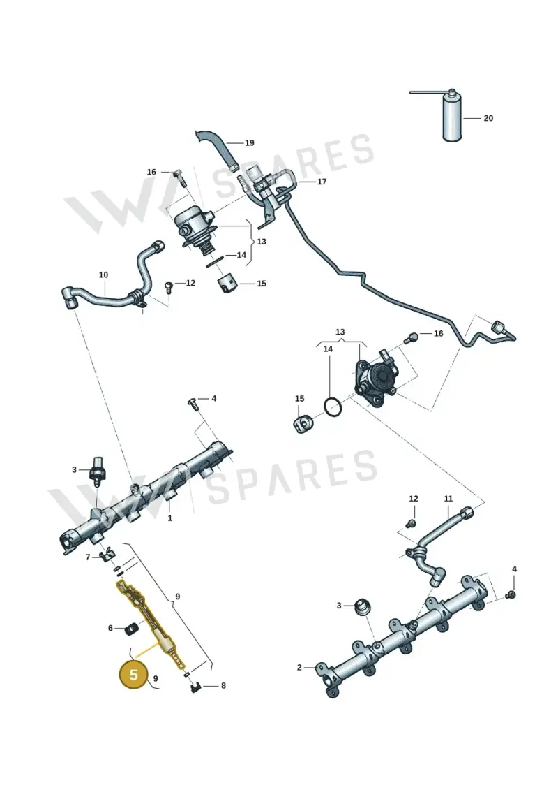 0P2906036C — Audi RS6 Avant (2019-) diagram 537133088, position 5