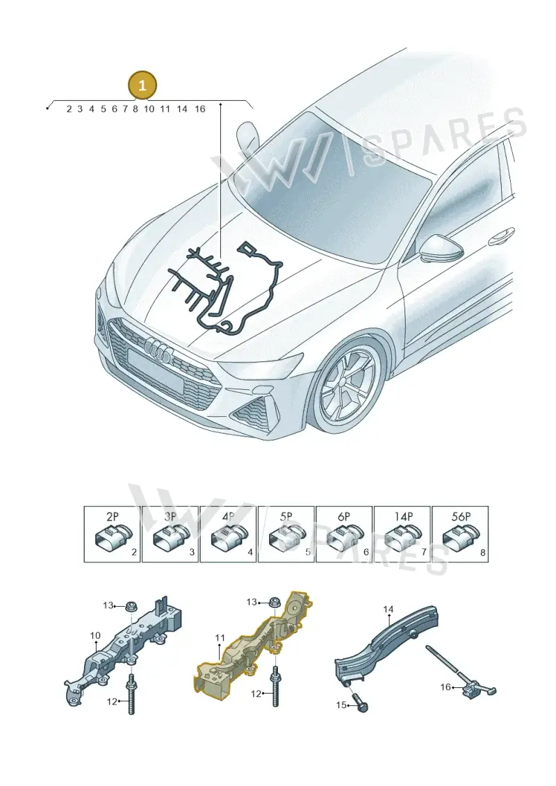 0P2971595EJ — Audi RS6 Avant (2019-) diagram 538971250, position 1