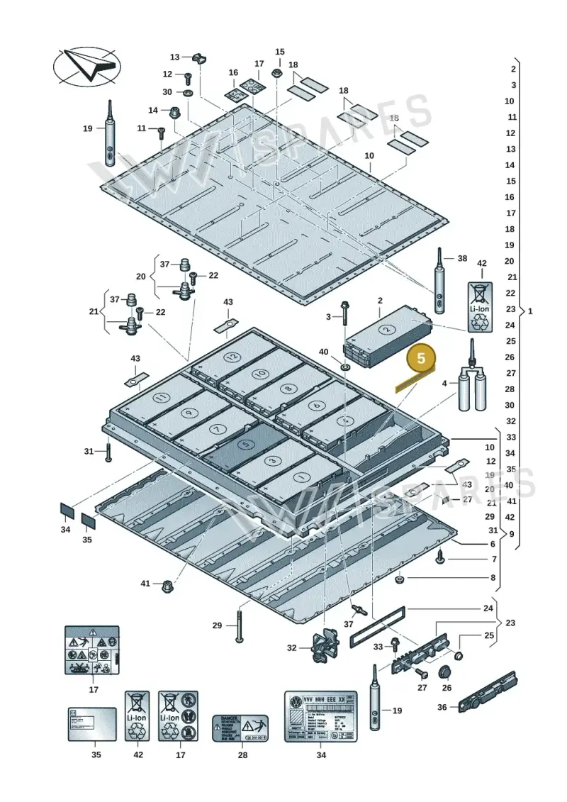 0Z1998474 — Audi Q4 Sportback (2021-2022) diagram 082915052, position 5
