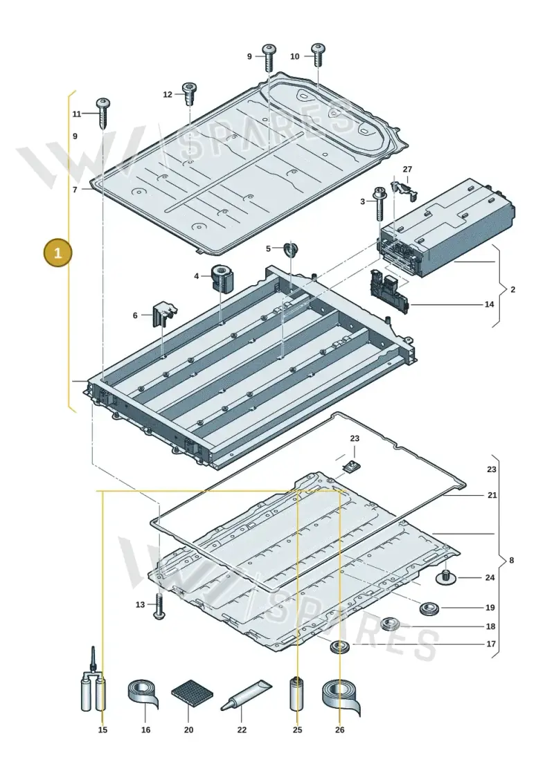 0Z3801217 — Audi Q6 e-tron (2023-2025) diagram f5s915550, position 1