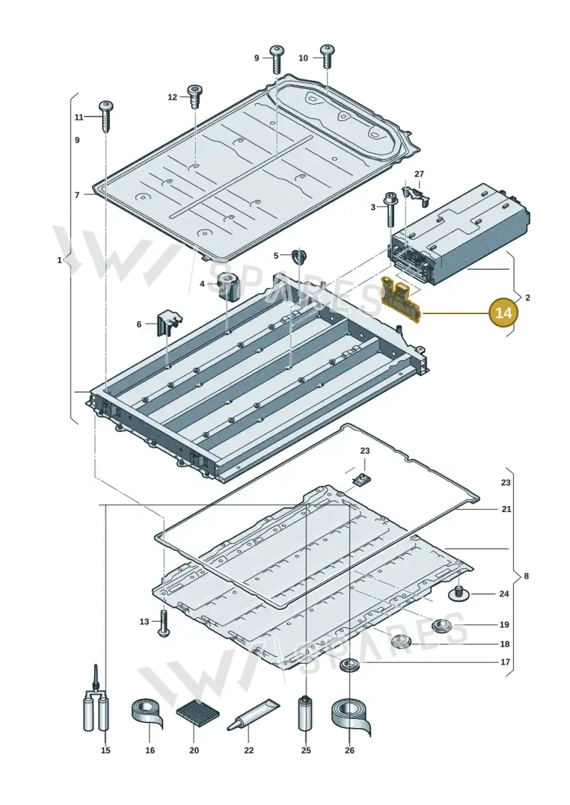 0Z3915215D — Audi Q6 e-tron (2023-2025) diagram f5s915550, position 14