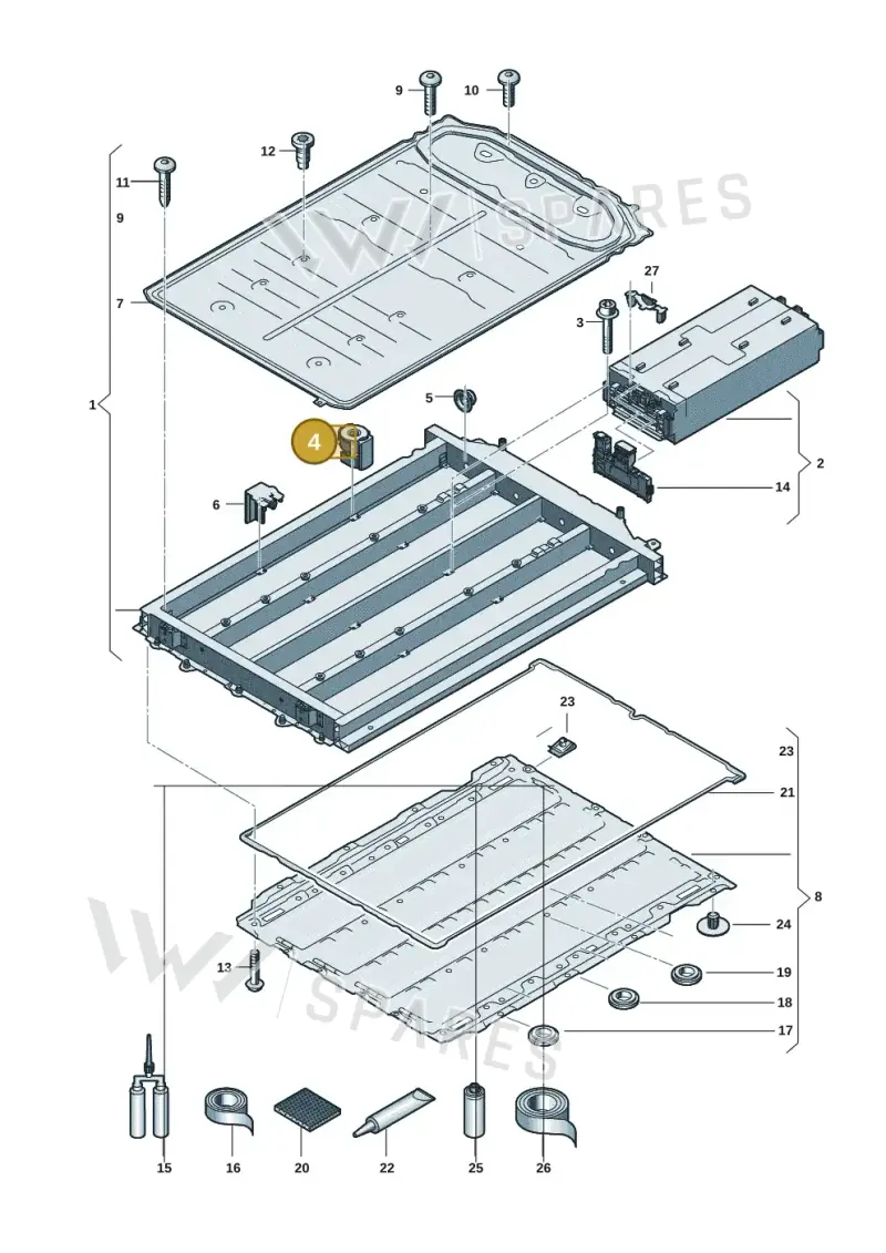 0Z3915449C — Audi Q6 e-tron (2023-2025) diagram f5s915550, position 4