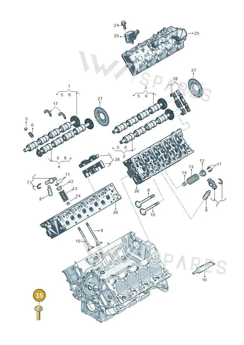 100109001B — Audi Q8 Quattro 3,0 (2018-) diagram 429109053, position 15