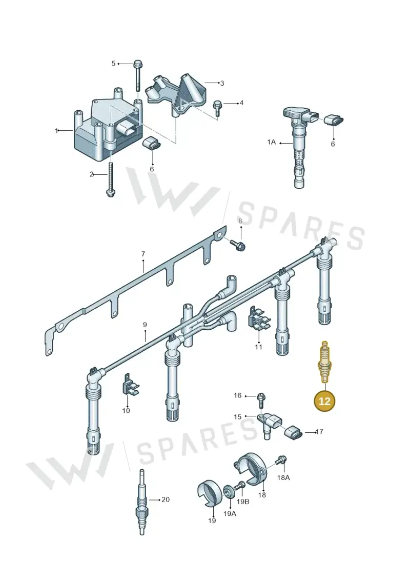 101000033AG — Audi A4/S4/Av./qu.     05> (2005-) diagram 412905000, position 12