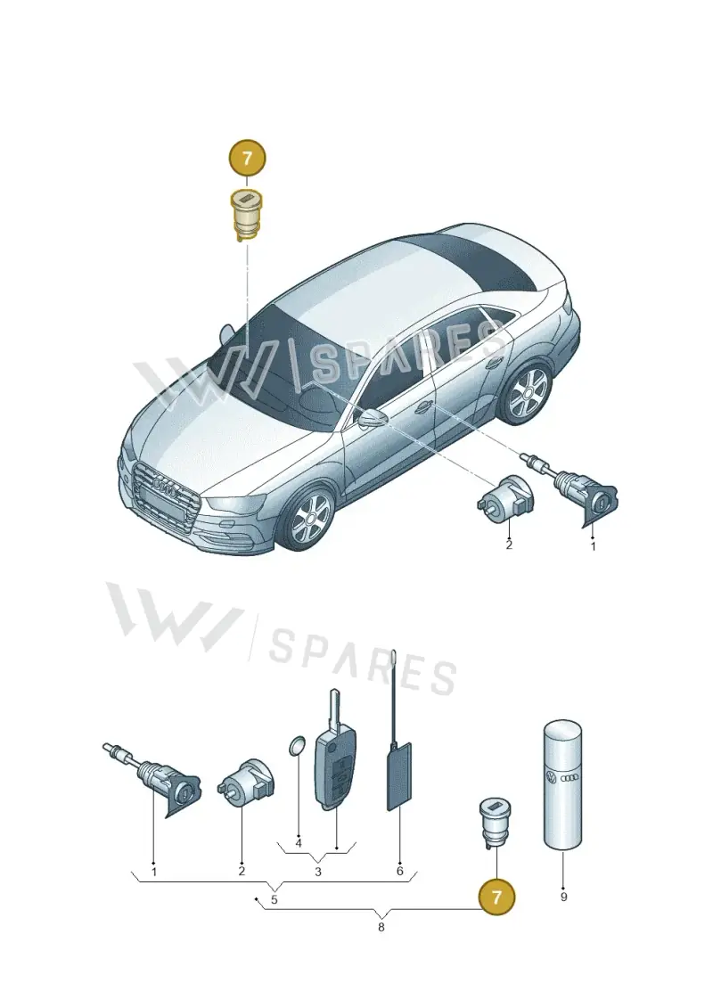107857113JC — Audi RS3 Limousine (2017-2020) diagram 745837200, position 7