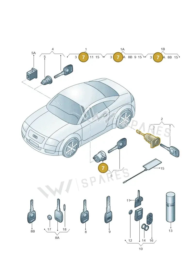 107905855CB — Audi A2 (2000-2005) diagram 229837100, position 7