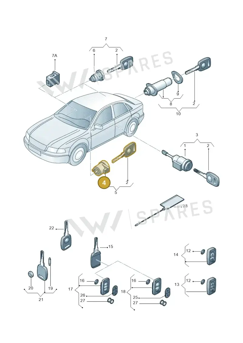 107905855CB — Audi A6/Wagon/quattro (2001-2004) diagram 260837100, position 4