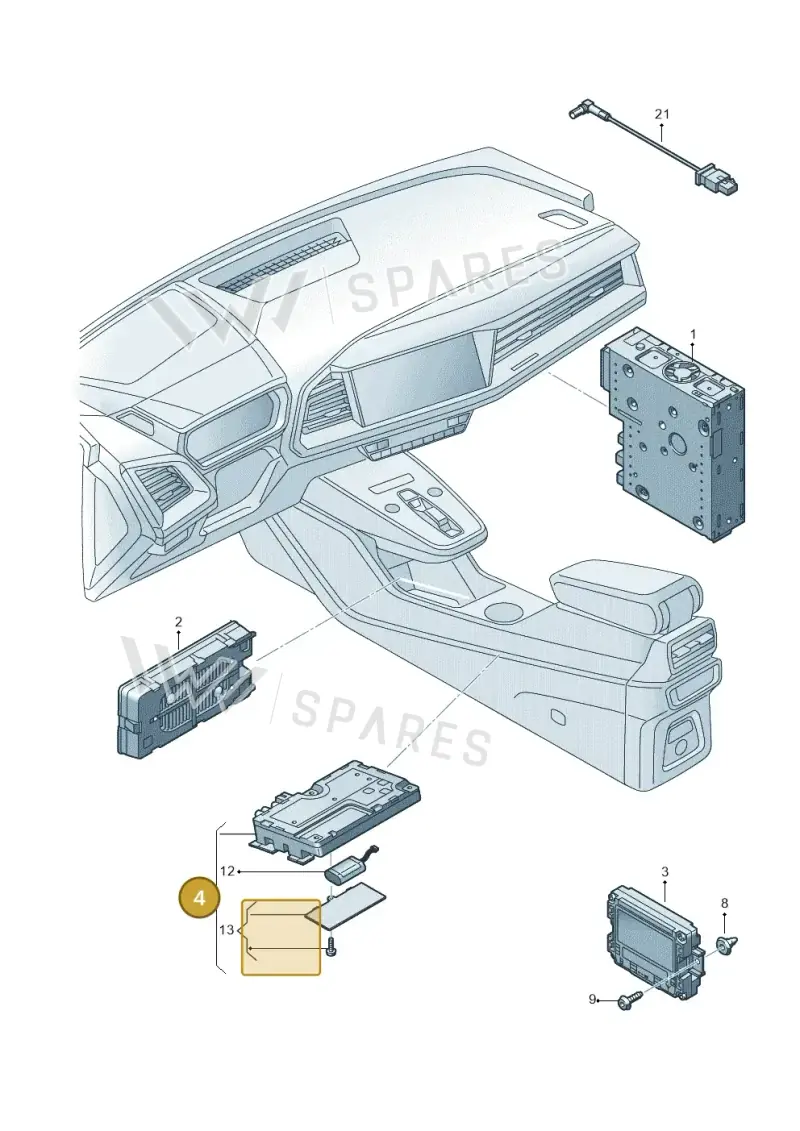 10A035284C — Audi Q4 Sportback (2021-2022) diagram 89a035550, position 4