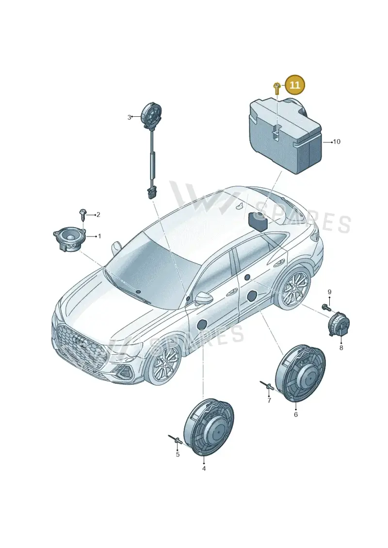 10A971497 — Audi Q4 Sportback (2021-2022) diagram 89a035350, position 11