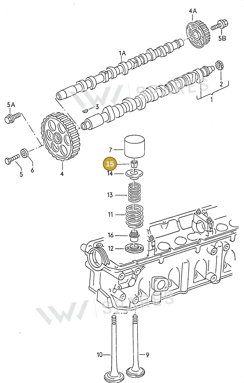 113109651A — Audi A6/S6/Wg.qu.F>4A (1996-1997) diagram 117109200, position 15