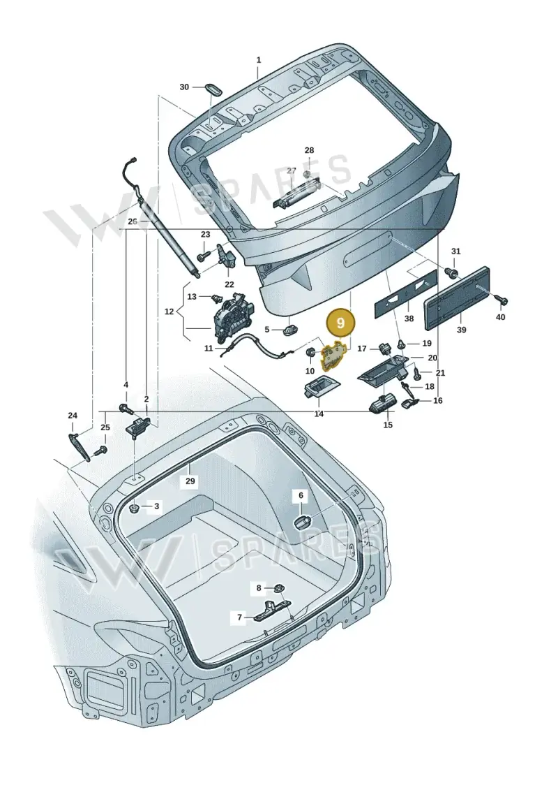 11A827506 — Audi A5 Avant 2.0 (2024-) diagram 8wk827000, position 9