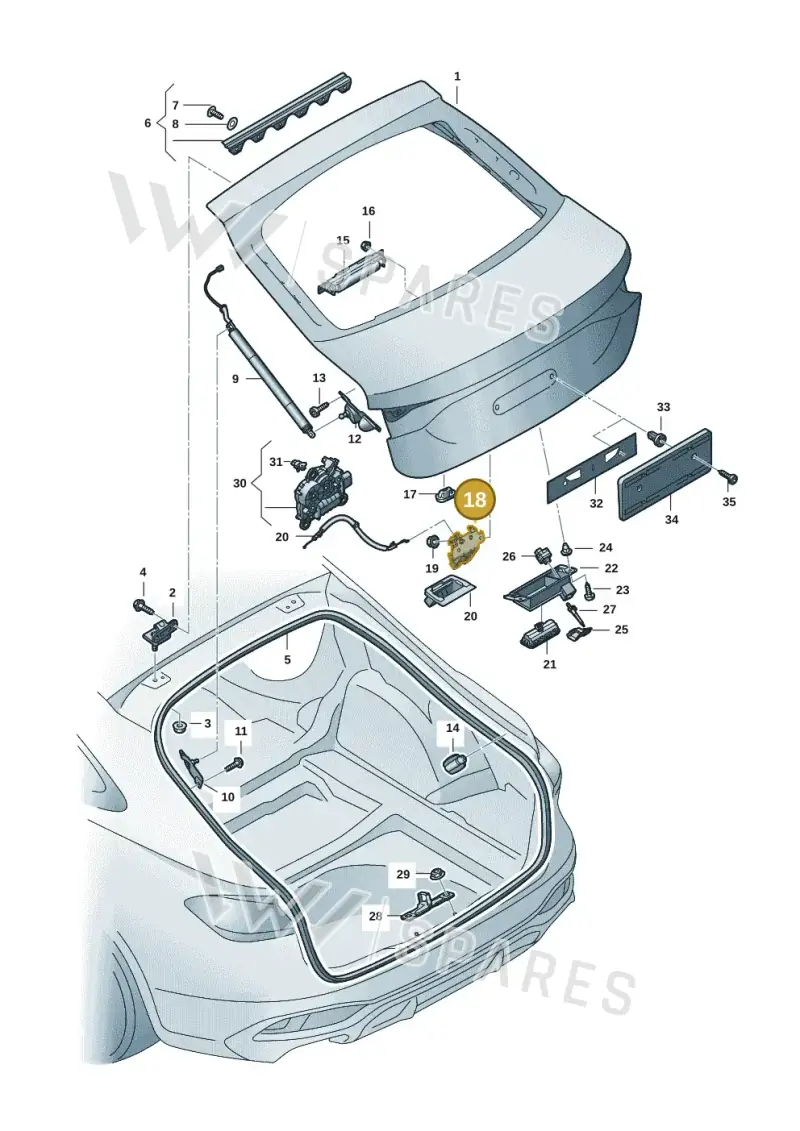 11A827506 — Audi A5 Limo 2.0 (2024-) diagram 8wh827000, position 18