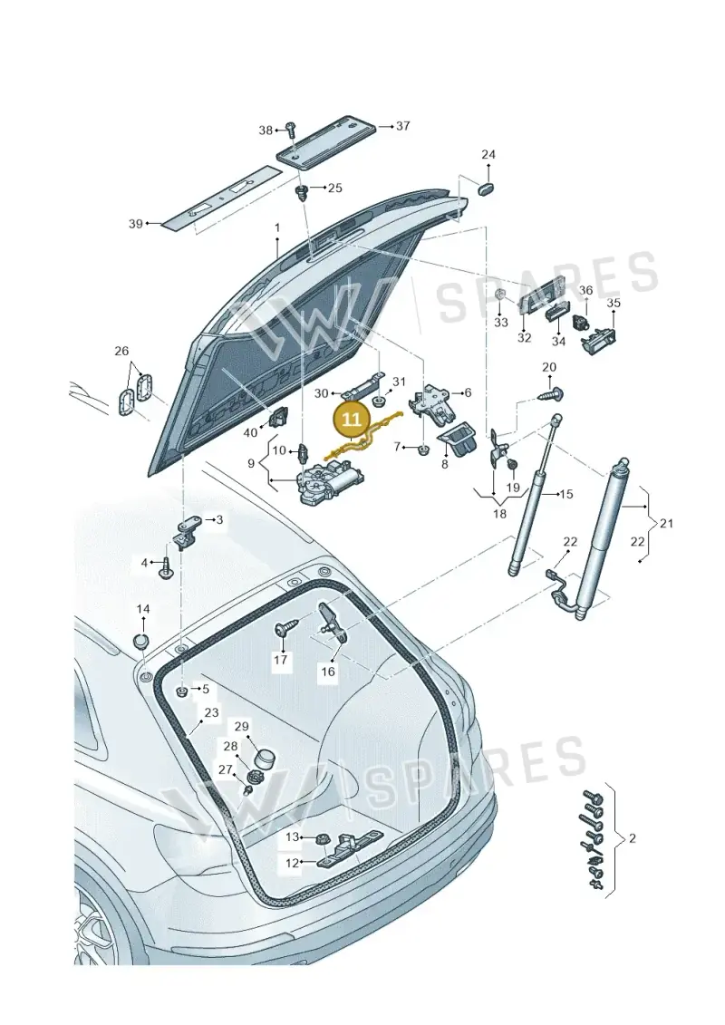 11A827535 — Audi Q4 Sportback (2021-2022) diagram 89a827000, position 11