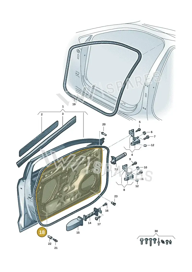 11A837701A — Audi A5 Limo 2.0 (2024-) diagram 8wk831010, position 18