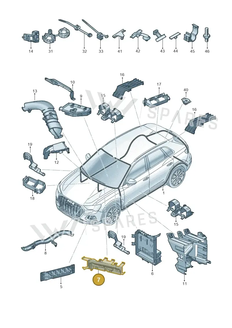 11B971815 — Audi Q4 Sportback (2021-2022) diagram 89a971800, position 7