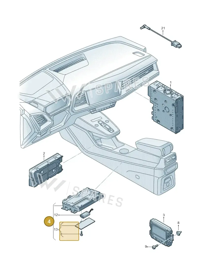 11C035285 — Audi Q4 Sportback (2021-2022) diagram 89a035550, position 4