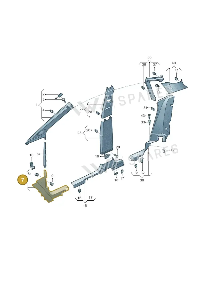 11C863483C4PK — Audi Q4 Sportback (2021-2022) diagram 89a867650, position 7