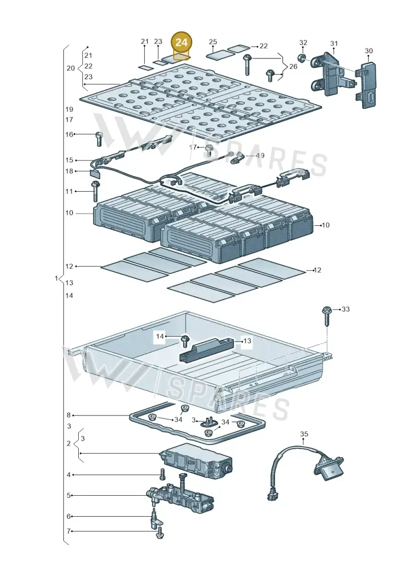 12E010006 — Audi A6 2.0 (2018-) diagram 838915500, position 24