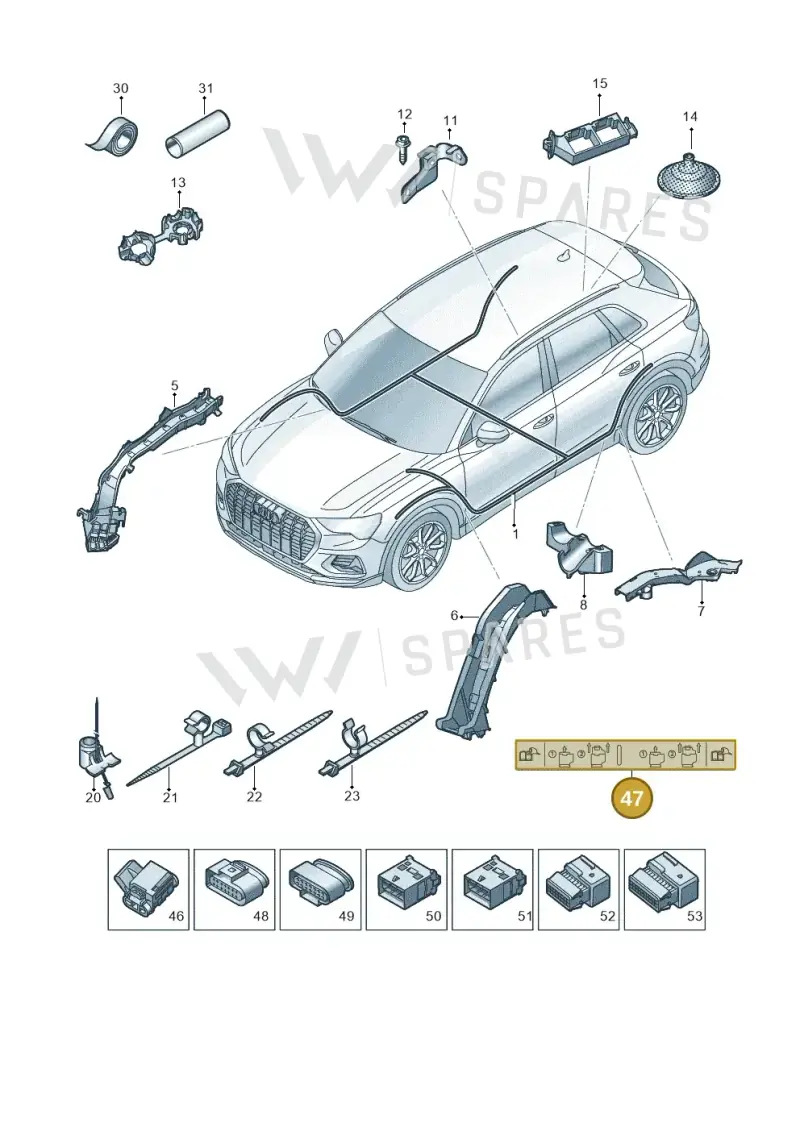 12E010867N — Audi Q4 Sportback (2021-2022) diagram 89a971950, position 47