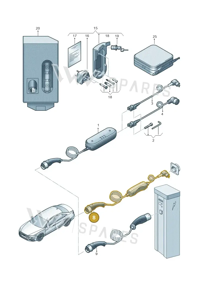 12E971675BS — Audi A6 2.0 (2018-) diagram 838970000, position 8