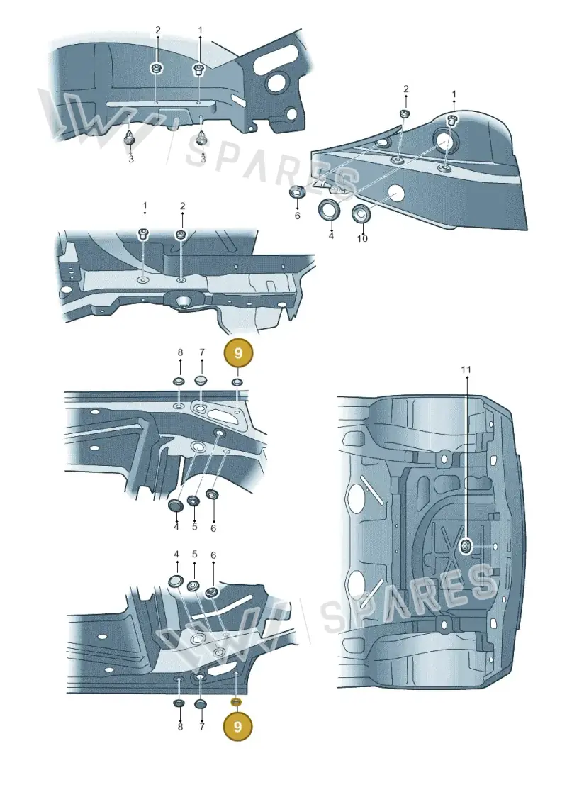 155971908 — Audi A1 Sportback (2010-2015) diagram 708803370, position 9