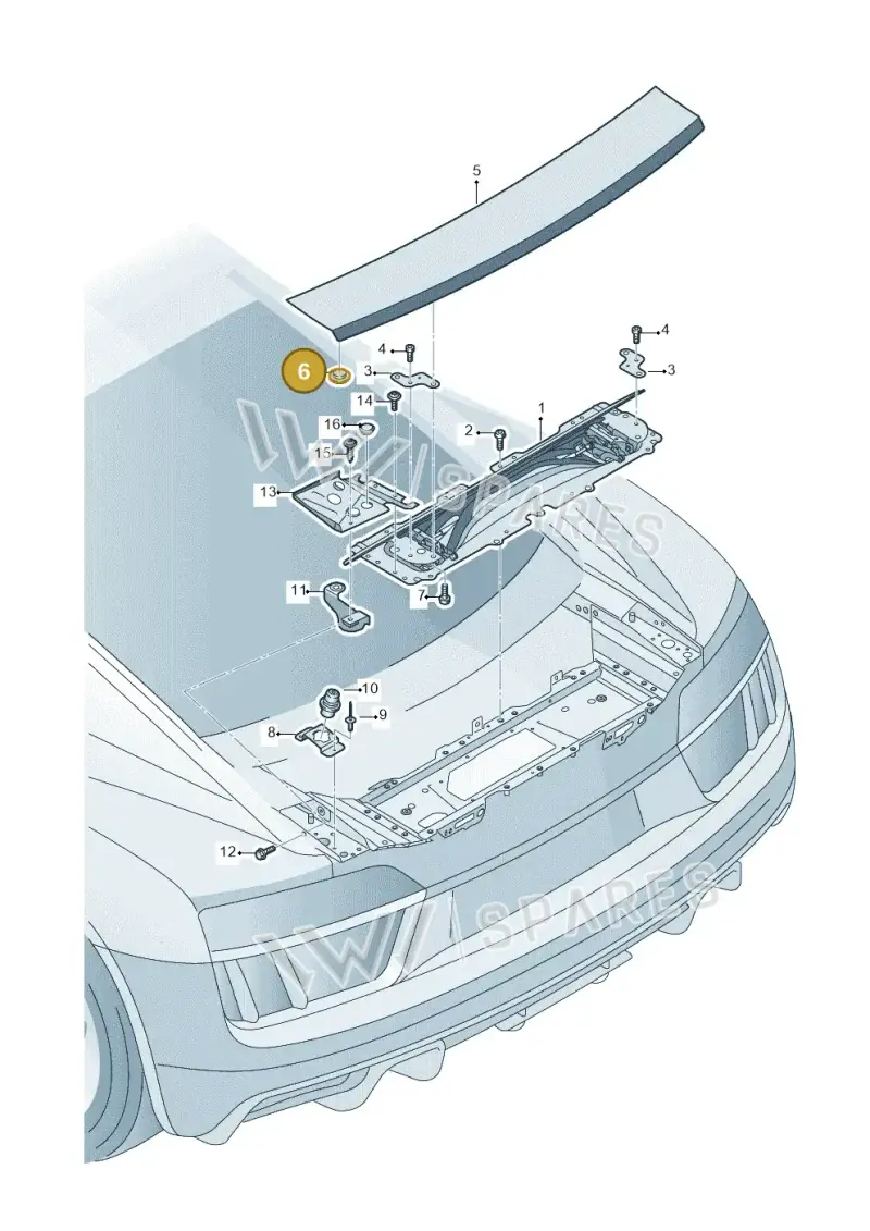 155971908 — Audi R8 Spyder (2015-2024) diagram 872827500, position 6