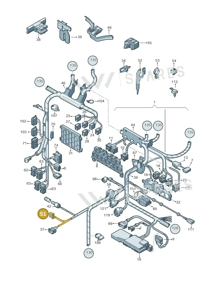 171971835A — Audi TT Coupe/Roadster (1999-2002) diagram 201971800, position 51