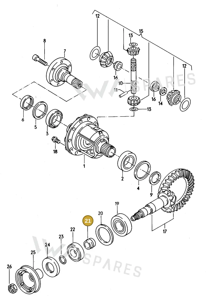 183525267 — Audi Quattro (1982-1987) diagram 046046300, position 21