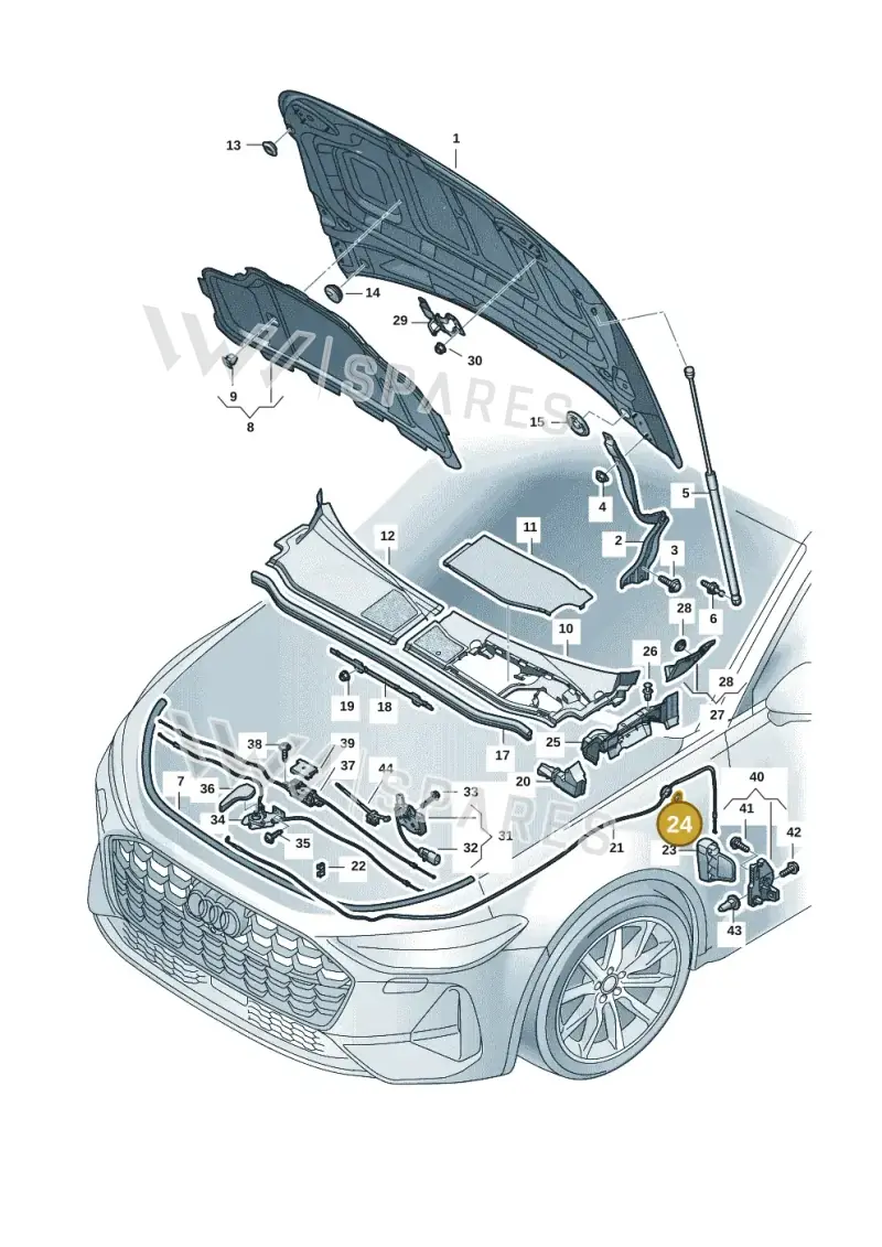 191971908 — Audi A5 Limo 2.0 (2024-) diagram 8wk823000, position 24