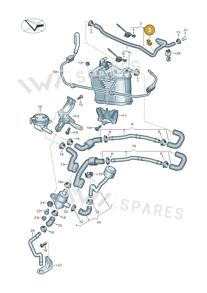1C0422705B — Audi R8 Spyder (2015-2024) diagram 872201800, position 3