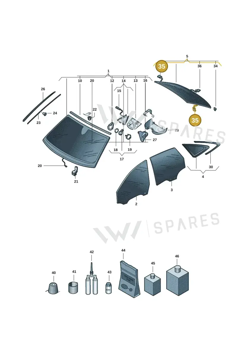 1C0973119B — Audi A5 Limo 2.0 (2024-) diagram 8wh845000, position 35