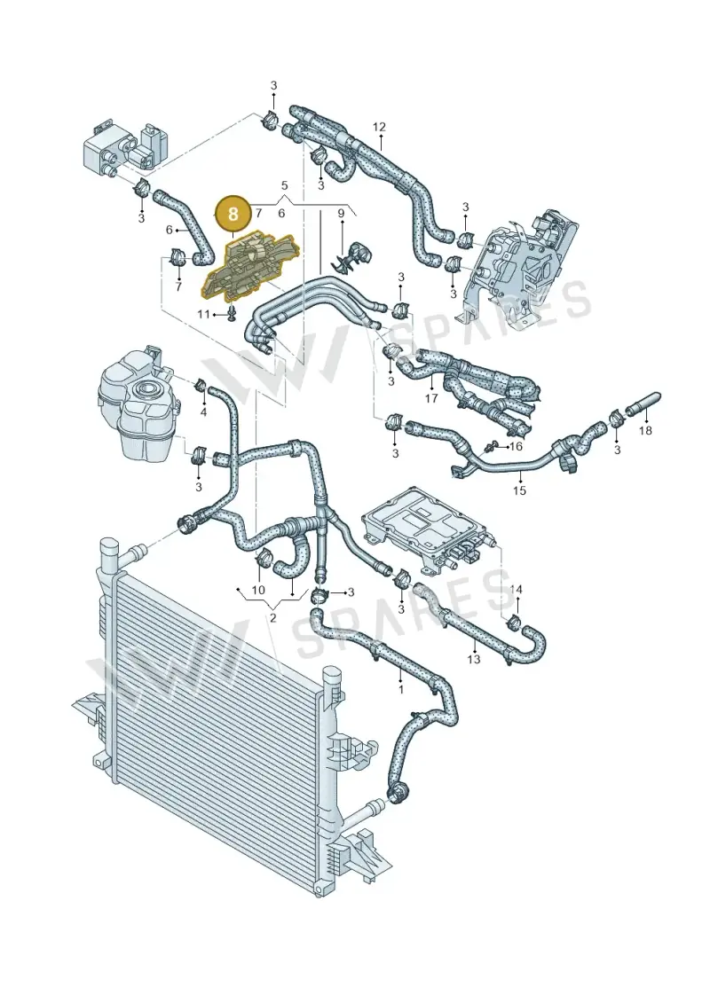 1EA121224C — Audi Q4 Sportback (2021-2022) diagram 10a121200, position 8