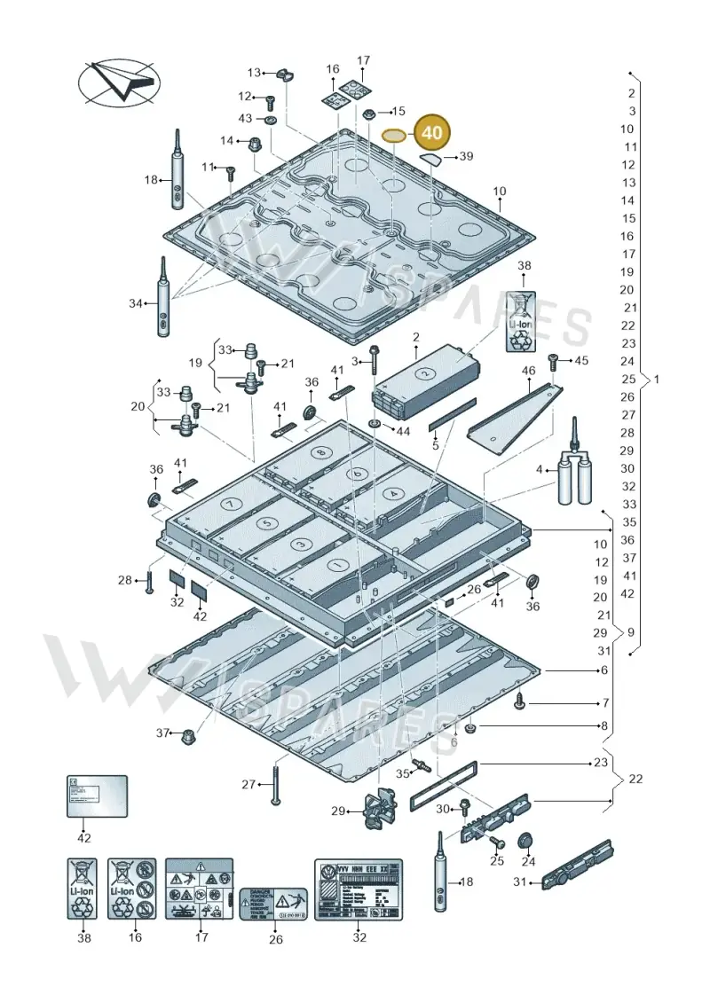 1EA803593 — Audi Q4 Sportback (2021-2022) diagram 055915050, position 40